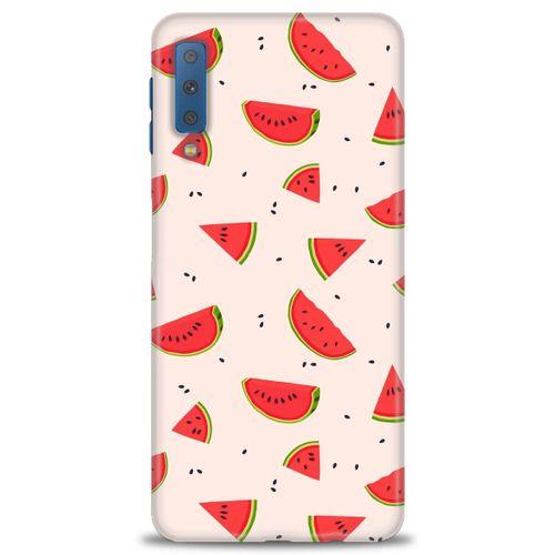 Samsung Galaxy A7 2018 Kılıf HD Baskılı Kılıf - Karpuz Dilimleri + Tam Ekran Koruyucu