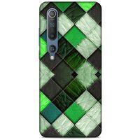 Xiaomi Mi 10 Kılıf Patchwork (17) Tasarım Kılıf Fıstık Yeşili