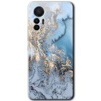 Xiaomi Mi 12 Lite HD Baskılı Kılıf + 9D Tam Ekran Koruyucu - Eski Mermer