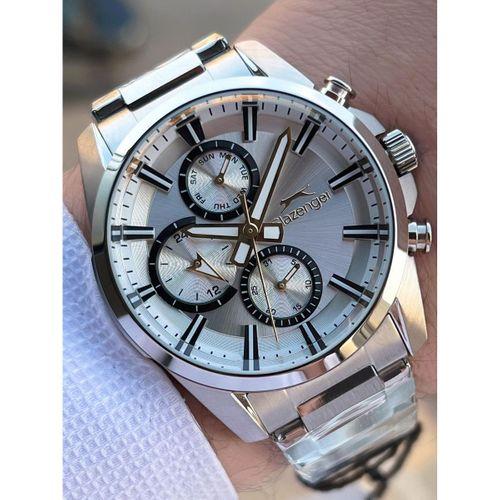 Slazenger İtalyan Tasarım Bileklik Hediyeli 2 Yıl Garantili 10 Atm Çelik Erkek Kol Saat ESL.Y2522.1