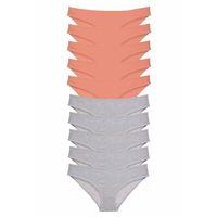 10 adet Süper Eko Set Likralı Kadın Slip Külot Pudra Gri