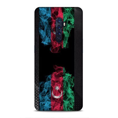 Oppo Reno 2 Uyumlu Kılıf Azarbaijan (5) Koruma Kabı Azeri Bayrak İllustre