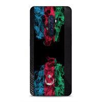 Oppo Reno 2 Uyumlu Kılıf Azarbaijan (5) Koruma Kabı Azeri Bayrak İllustre