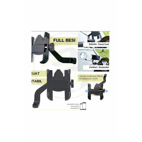 Alüminyum Gövdeli Metal Ayna Bağlantılı Motosiklet Telefon Tutucu 7 İnç Xl