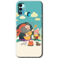 Potkal Hediye Fabrikası Tecno Spark 7T Kılıf HD Desen Baskılı Arka Kapak - Kış Pikniği