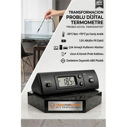 Dijital Prob Termometre - Akvaryum, Buzdolabı ve Oto Isı Ölçer 723082