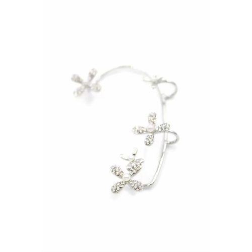 Çiçek Kıkırdak Küpe - Gümüş