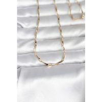 CM 14K Gold Renk Kesme Çubuk Zincirli Model 60 cm Kadın Kolye