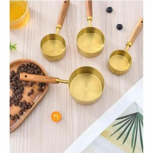 4'lü Ahşap Saplı Ölçü Kaşığı