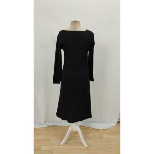 Kadın Uzun Kollu Kare Yaka Midi Kaşkorse Elbise