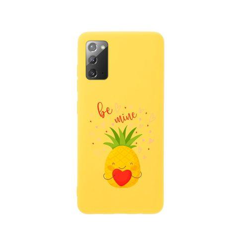 Samsung Note 20 Be Mine Premium Silikonlu Sarı Telefon Kılıfı