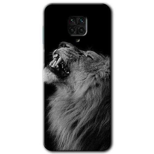 MRCİLETİSİM Xiaomi Redmi Note 9s Kılıf Kapak - Lion +Hayalet Ekran Yandan Gözükmez