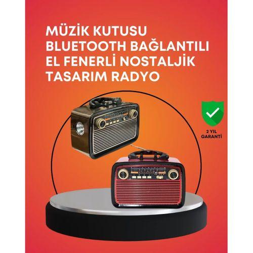 Nostaljik Radyo Görünümlü Bluetooth Hoparlör – Fm/am Yayın, Kablosuz Bağlantı, Şarj Edilebilir