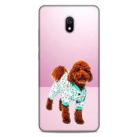 Xiaomi Redmi 8A Kılıf Köpek Kıyafetleri (33) Hybrid Kılıf Poodle Pijama