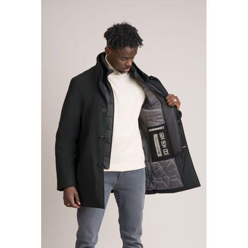 Regular Fit Dik Yaka Düğmeli Suya Dayanıklı Konforlu Termal Kaban