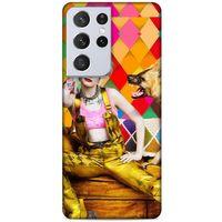 Samsung Galaxy S21 Ultra Uyumlu Kılıf Harley Quinn (34) Slim Armor Kılıf Lavanta galibarda