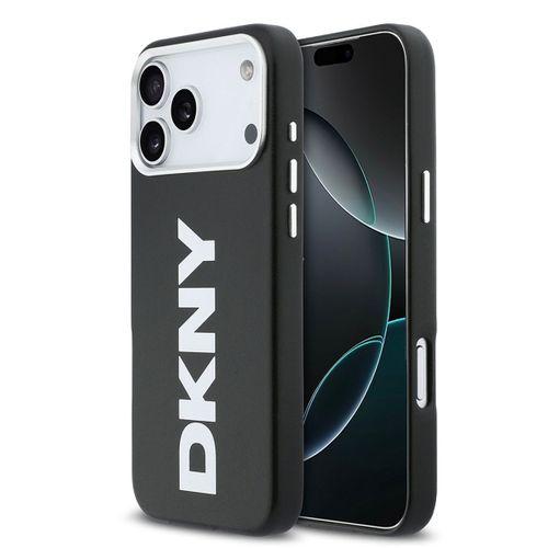 Apple iPhone 17 Pro Max Kılıf DKNY Orjinal Lisanslı M-safe Şarj Özellikli PU Büyük Dikey Logolu Kapak
