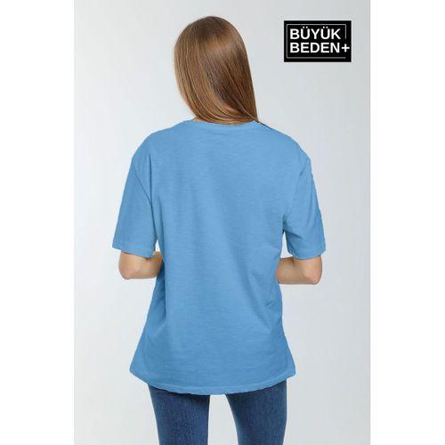 Kadın Büyük Beden Bisiklet Yaka Tshırt SPR25BTSK10