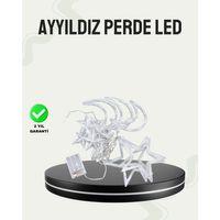 Prizli Yıldız Ay Perde Led Işık Ev Ve Organizasyon Dekoru
