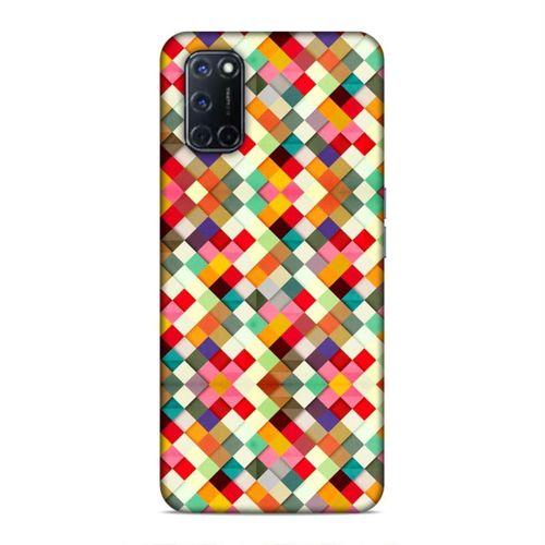 Oppo A72 Kılıf Karo Taslar Arka Kapak Silikon Koruma Full Koruyucu