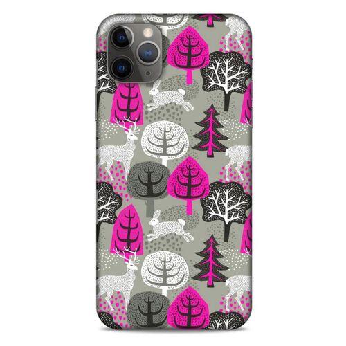 Apple Iphone 11 Pro Max Kılıf Snowix (31) TPU Kılıf Fuşya Gri
