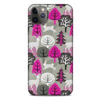 Apple Iphone 11 Pro Max Kılıf Snowix (31) TPU Kılıf Fuşya Gri