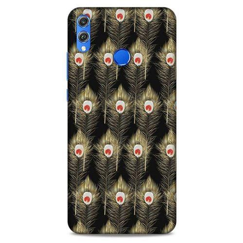Huawei Honor 8x Kılıf Desenli Özel Seri Tüyler (22) Tam Koruma Kılıfı