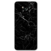 Potkal Hediye Fabrikası Poco x3 Pro Kılıf HD Desen Baskılı Arka Kapak - Siyah Mermer