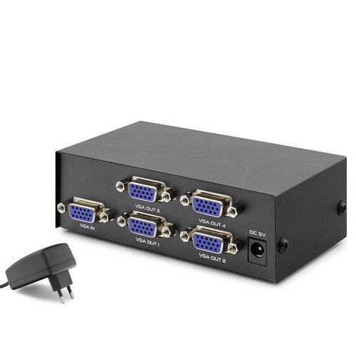 Vga Splitter 1 In 4 Out 200 Mhz - Siyah HDX1278