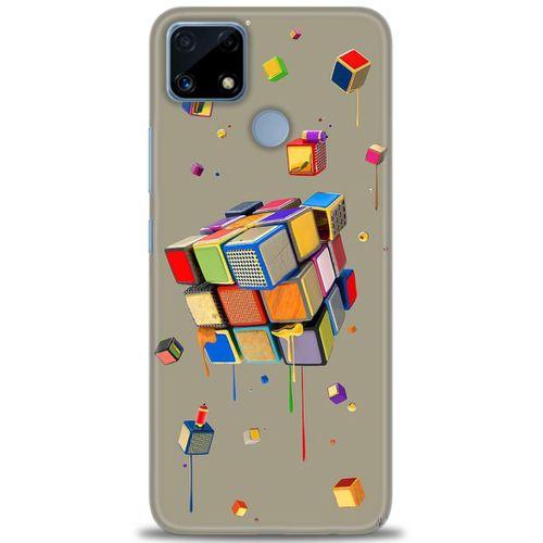 Realme C25s Kılıf HD Baskılı Kılıf - Zeka Küpü + Tam Ekran Koruyucu
