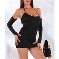 B060828 Eldivenli Mini Elbise