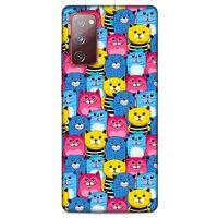 Lopard Samsung Galaxy S20 Fe Uyumlu Kılıf Kediler (36) Glitter Kılıf Mavi Pembe