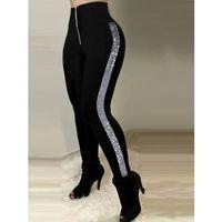 Kadın Yüksek Bel Yan şerit Detaylı Dalgıç Tayt