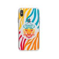 iPhone Xs Color Leon Tasarımlı Premium Şeffaf Silikon Kılıf