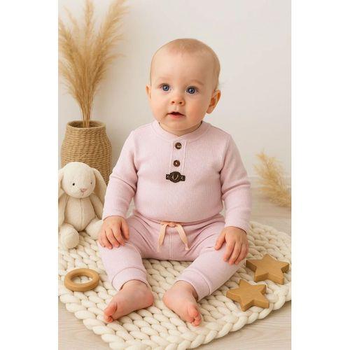 Waffle Çıtlı Düğmeli 2'li Mevsimlik Takım