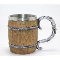 Fıçı Tasarımlı 3d Kabartmalı Paslanmaz Çelik Kupa Bardak