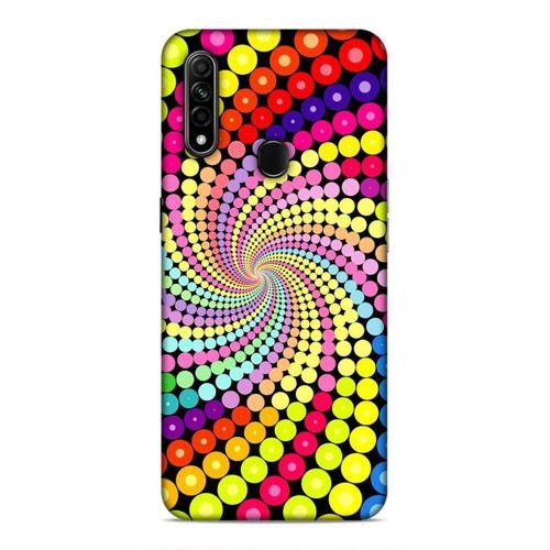 Oppo A31 Kılıf Renkli Girdap Arka Kapak Silikon Koruma Full Koruyucu