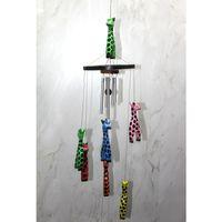 Ahşap Zürafalı Rüzgar Çan