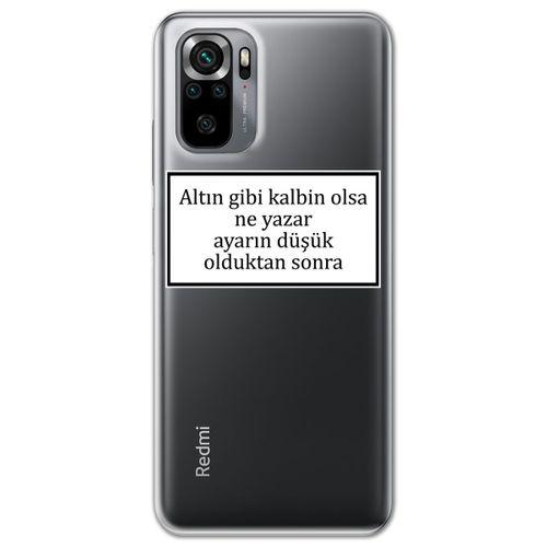 Xiaomi Redmi Note 10 Kılıf HD Yazı Baskılı Silikon Arka Kapak - Yazı 3