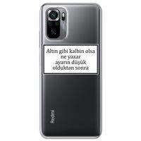 Xiaomi Redmi Note 10 Kılıf HD Yazı Baskılı Silikon Arka Kapak - Yazı 3