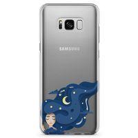 Samsung Galaxy S8 Kılıf Origami Kadın Arka Kapak Koruma Desenli Full Koruyucu