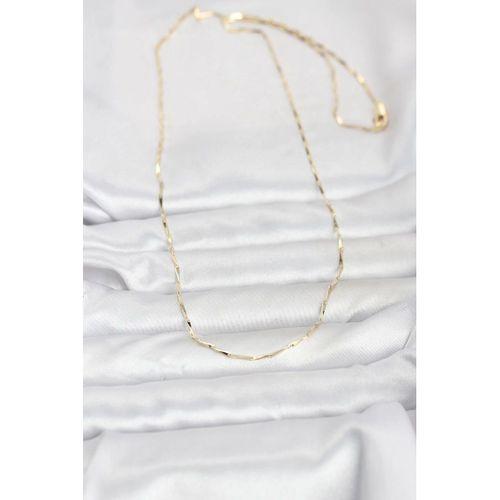 CM 14K Gold Renk Çubuk Kesme Zincir Model 60 cm Kadın Kolye