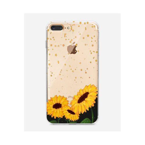 Papatya Tasarımlı iPhone 7 Plus Şeffaf Telefon Kılıfı