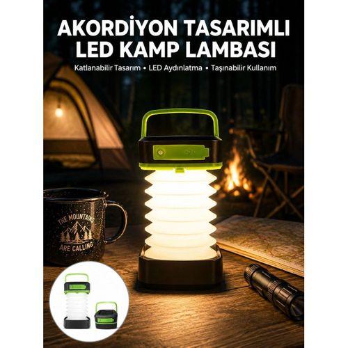Katlanabilir Kamp Lambası Akordiyon Lamba  3 Kademeli Solar Yeni Nesil