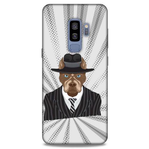 Samsung Galaxy S9 Plus Kılıf Köpek Kıyafetleri (8) Baskılı Kılıf Pitbull Şapka