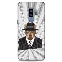 Samsung Galaxy S9 Plus Kılıf Köpek Kıyafetleri (8) Baskılı Kılıf Pitbull Şapka