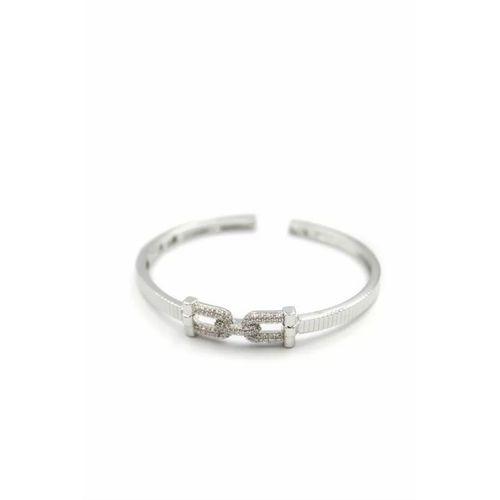 Taşlı Vip Bilezik - Gümüş