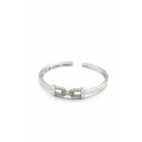 Taşlı Vip Bilezik - Gümüş