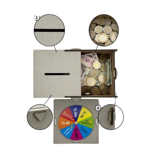 Dekoratif Şans Çarklı Kumbara Para Biriktirme Oyunu