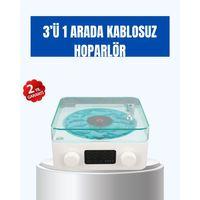 Retro Tasarımlı Gece Lambalı Bluetooth Hoparlör – Saat Ve Pil Göstergeli